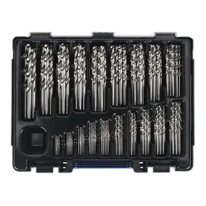 Sealey HSS Fully Ground Drill Bit Assortment 1-10mm 170 Pieces DIN 338 DBS170FG