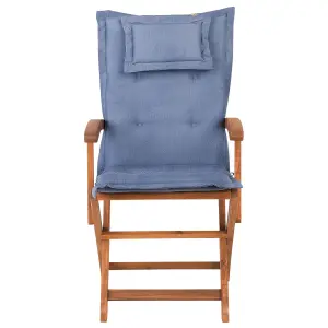 Garden Chair MAUI Acacia Wood Blue