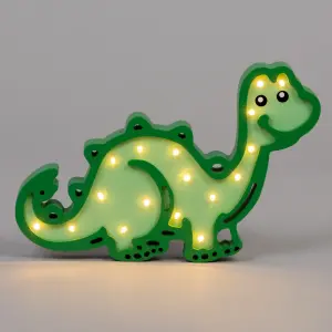 Litecraft Green Dinosaur Glow Kids LED Table Lamp