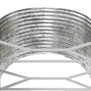 Berkfield Garden Planter Silver 554x100x68 cm Powder-coated Steel