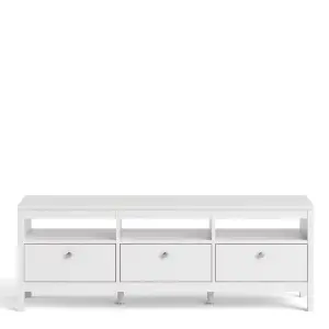 Madrid Tv-unit 3 drawers in White