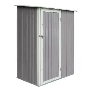 Rowlinson Trentvale 5x3 ft Pent Light grey Metal Shed