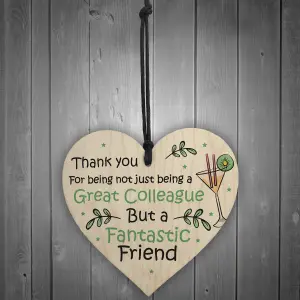 Colleagues Heart Plaque Hanging Sign Friendship Gift Friend Birthday Gift Thank You