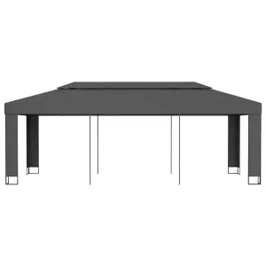 Berkfield Gazebo with Double Roof 3x6 m Anthracite