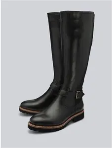 Lotus Belvedere Knee High Leather Boots In Black - Size 4