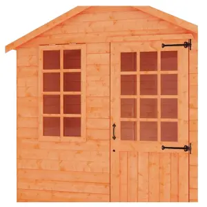 INSATLLED - 8 x 8 (2.35m x 2.35m) Wooden Classic APEX Summerhouse (12mm T&G Floor + Roof) (8 x 8) (8x8)