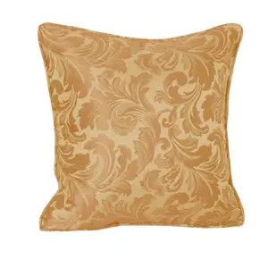 Algonac Damask Square Throw Cushion Gold