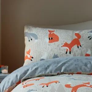 Foraging Fox Brushed Duvet Cover Set