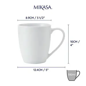 Mikasa Chalk Set of 4 380ml Mugs