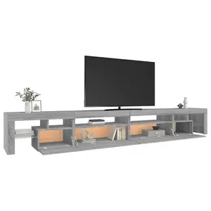 Berkfield TV Cabinet with LED Lights Grey Sonoma 290x36.5x40 cm