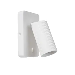 Lucide Clubs Modern Wall Spotlight - 1xGU10 - White