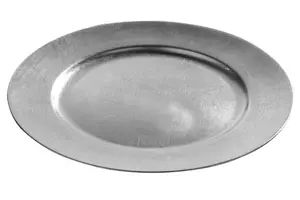 Maison by Premier 33cm Dia Flat Silver Decorative Charger Plate