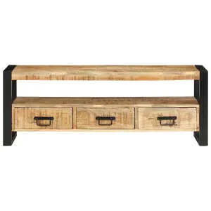 Berkfield TV Cabinet 120x30x45 cm Solid Wood Mango