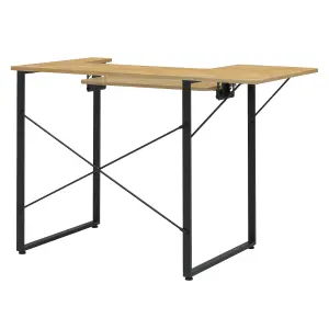 Dart Sewing Machine Table With Folding Top In Charcoal Black / Ashwood