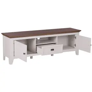 Beliani Retro TV Stand White NASHVILLE