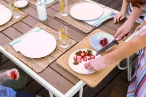 Paulette Table and Bench Set in White