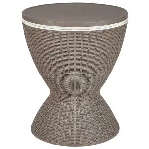 Garden Table Synthetic Material Taupe AISA