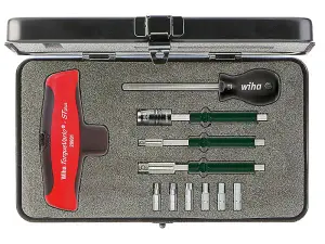 Wiha 29234 TorqueVario-S T Screwdriver Set, 11 Piece WHA29234