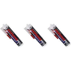 Bond It Grip Bond Pro Sealant & Adhesive Crystal Clear EU3 (Pack of 3)