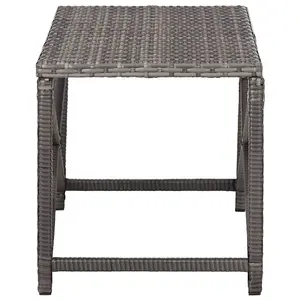 Berkfield Garden Bench 80 cm Poly Rattan Grey