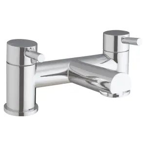 RAK Prima Polished Chrome Modern Bath Filler Tap Solid Brass