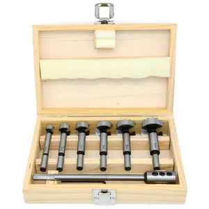 Planet 7 Piece Short Series Forstner Bit Set. 15mm, 20mm, 25mm, 30mm, 35mm, 40mm, 200mm Ext