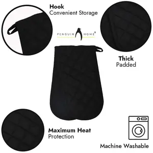 Penguin Home 3 Piece Oven Glove & Tea Towel Set