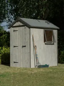 Rowlinson 6X4 Heritage Shed with Dark Grey Trim