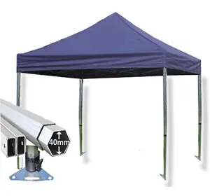 3m x 3m Extreme 40 Instant Shelter Pop Up Gazebos Frame & Canopy - Navy Blue