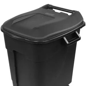 120 Litre Wheelie Bin with Foot Pedal - Black Lid