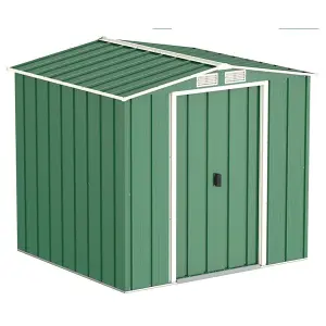 6 x 6 Apex Metal Garden Shed - Green (6ft x 6ft / 6' x 6' / 2m x 1.8m)