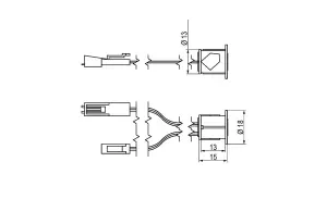 Dimmable push button switch, 12V, max. 36W, fi14 plastic, W01 - white