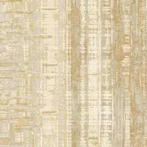 Grandeco Armana Textured Vertical Stone Effect Wallpaper, Gold