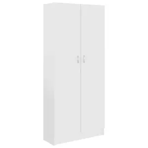 Berkfield Book Cabinet White 82.5x30.5x185.5 cm Engineered Wood