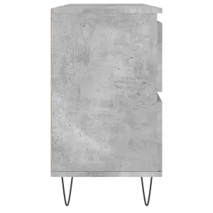 Berkfield Bathroom Cabinet Concrete Grey 80x33x60 cm Engineered Wood