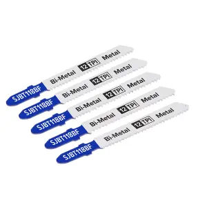 Jigsaw Bi-Metal Blade for Metal 75mm 12tpi Pack of 5 by Ufixt