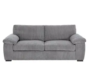 Amalfi Jumbo Cord 3 Seater Sofa Grey