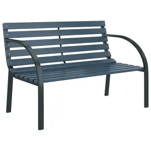 Berkfield Garden Bench 120 cm Grey Wood