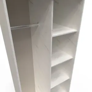 Fuji Open Wardrobe in Marble (Ready Assembled)