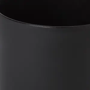 GoodHome Black Plain Plastic Plant pot (Dia) 25.1cm, (H)23cm, 11.78L