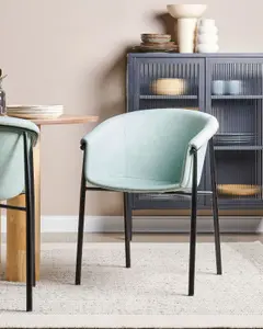 Set of 2 Dining Chairs AMES Mint Green