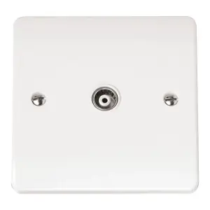 Click Scolmore Mode Isolated Co-Axial Single Socket 45A White - CMA158