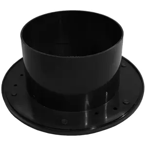 4-inch / 100 mm Circular Ceiling Mounted Air Vent Grille Cover, Round Ventilation Extract/Supply Valve Diffuser (Black)