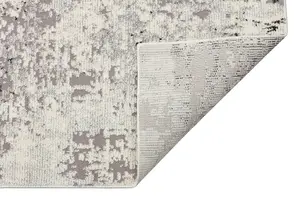 Grey Abstract Modern Easy to Clean Abstract Rug For Dining Room Bedroom And LivingRoom-275cm X 380cm