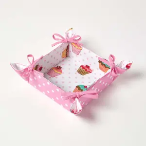 Homescapes Cupcake Reversible Bread Basket