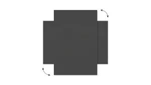 ALLboards 100x80cm dark grey magnetic glass board - frameless glass board, tempered glass suitable for neodymium magnets