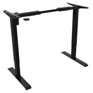 Versatile Electric Height Adjustable Standing Desk Frame in Black