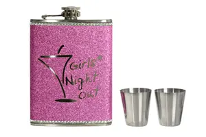 Girls Night Out Hip Flask Set with 2 Cups