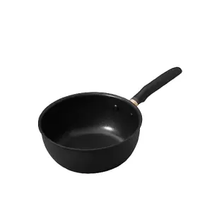 Meyer Accent Black Round Aluminium Ultra Durable Induction Suitable Non-Stick Saucier Pan 22cm