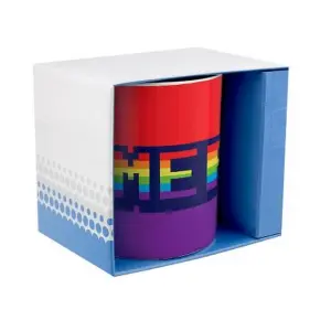 Grindstore Gaymer Mug & Coaster Set Red/Purple (One Size)